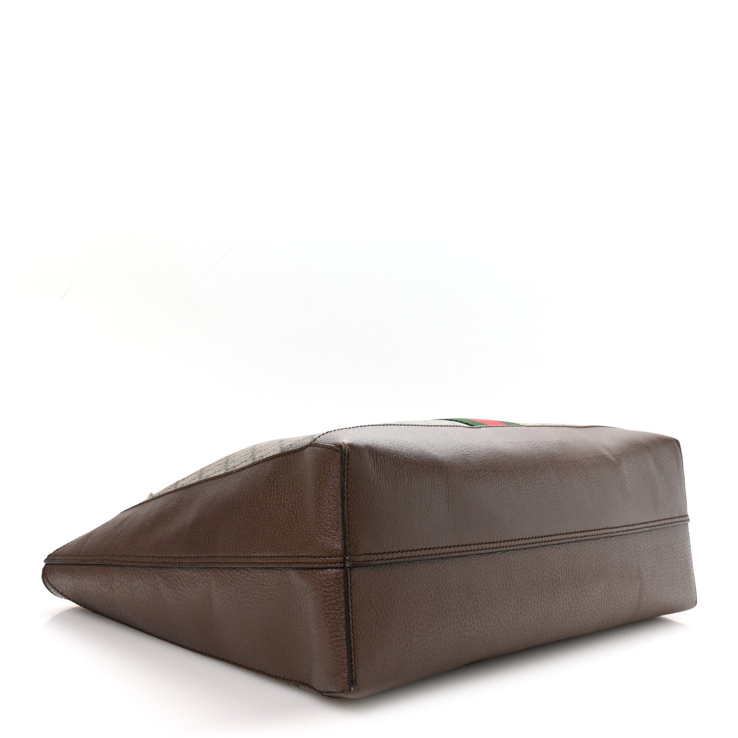 GG Supreme Monogram Web Ophidia Tote Brown