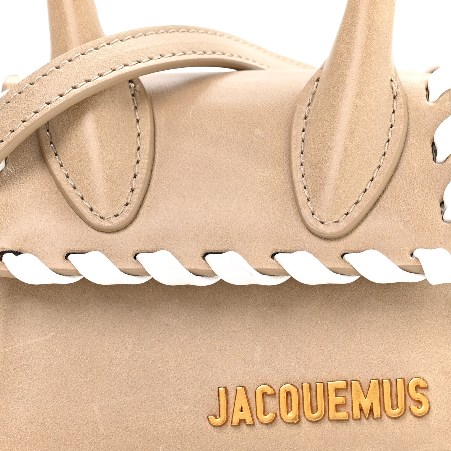 Calfskin Le Chiquito Whipstitch Beige