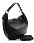 Calfskin Small Repeat Zip Hobo Black