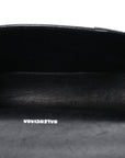 Shiny Box Calfskin Strass Hourglass Top Handle Bag XS Black