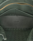 Nappa Intrecciato Medium Andiamo Shoulder Bag Aloe