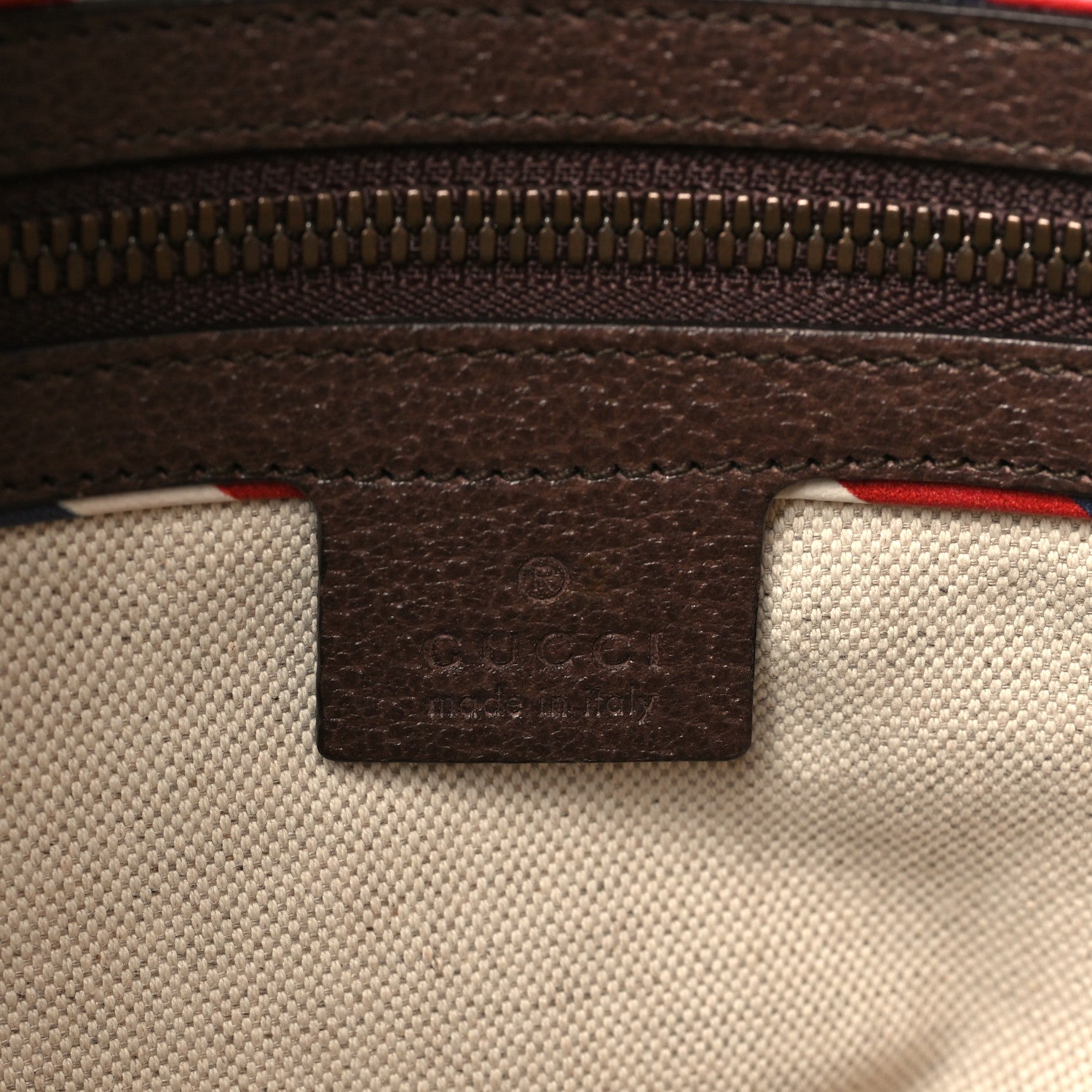 Soft GG Supreme Monogram Courrier Web Medium Flat Messenger Bag Beige New Acero Multicolor
