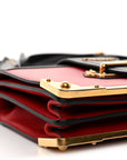 City Calfskin Saffiano Cahier Bag Fuoco Black