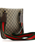 GG Supreme Monogram Web Medium Neo Vintage Flap Messenger Bag Beige New Acero