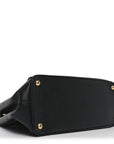 Saffiano Medium Galleria Double Zip Tote Black