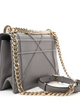 Grained Calfskin Medium D1ORama Flap Bag Gris