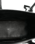 Calfskin Crocodile Embossed Baby Sac De Jour Black