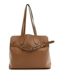 Soft Smooth Calfskin Medium Tote Camel