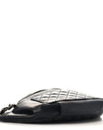Lambskin Quilted Waist Bag Fanny Pack Black