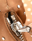 Tessuto Nylon Studded Mini Re-Edition Bag Brandy
