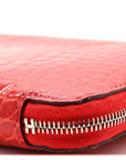Shiny Alligator Azap Wallet Geranium