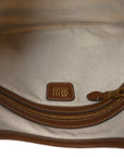 Canvas Calfskin Striped Ivy  Cacao Naturale