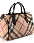Nova Check Patent Small Chester Bowling Bag Black