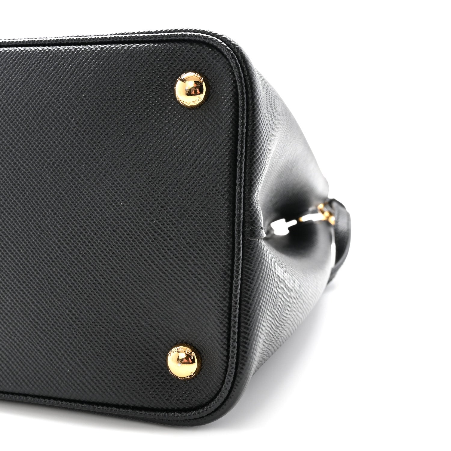 Saffiano Cuir Medium Double Bag Black Fuoco
