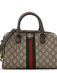 GG Supreme Monogram Web Small Ophidia Top Handle Bag  Beige Ebony
