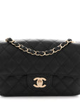 Caviar Quilted Mini Rectangular Flap Black