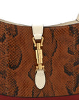 Snakeskin Calfskin Small Jackie 1961 Hobo Brown Multicolor