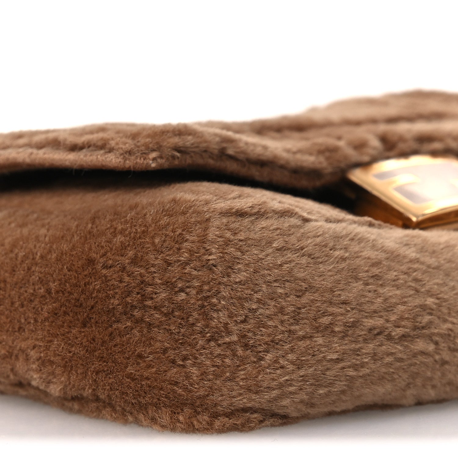 Mink Shiny Nappa Nano Baguette Charm Naturale Oro Soft