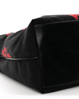 Tessuto Nylon Rose Shoulder Bag Black Rosso