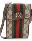 GG Supreme Monogram Web Mini Ophidia Crossbody Bag Beige New Acero