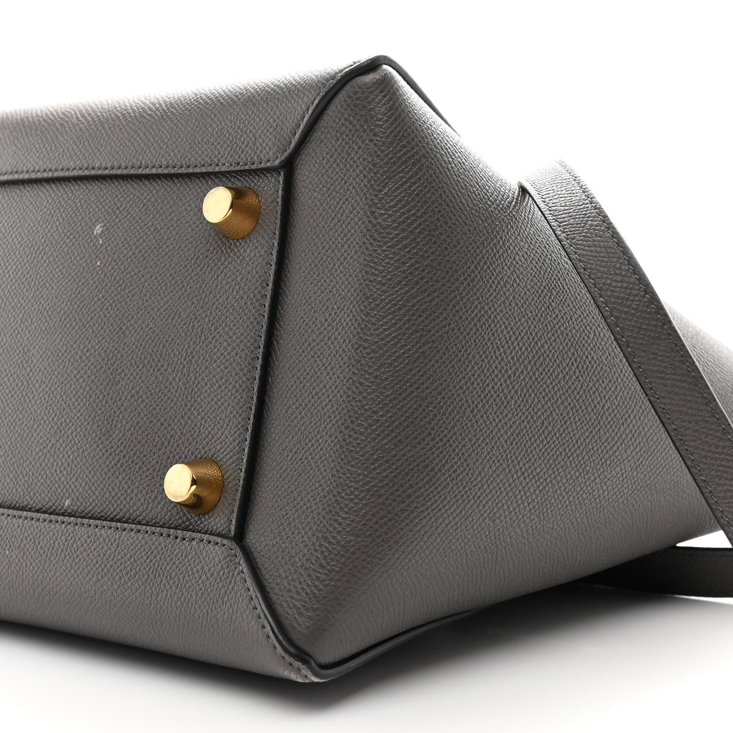 Grained Calfskin Mini Belt Bag Grey
