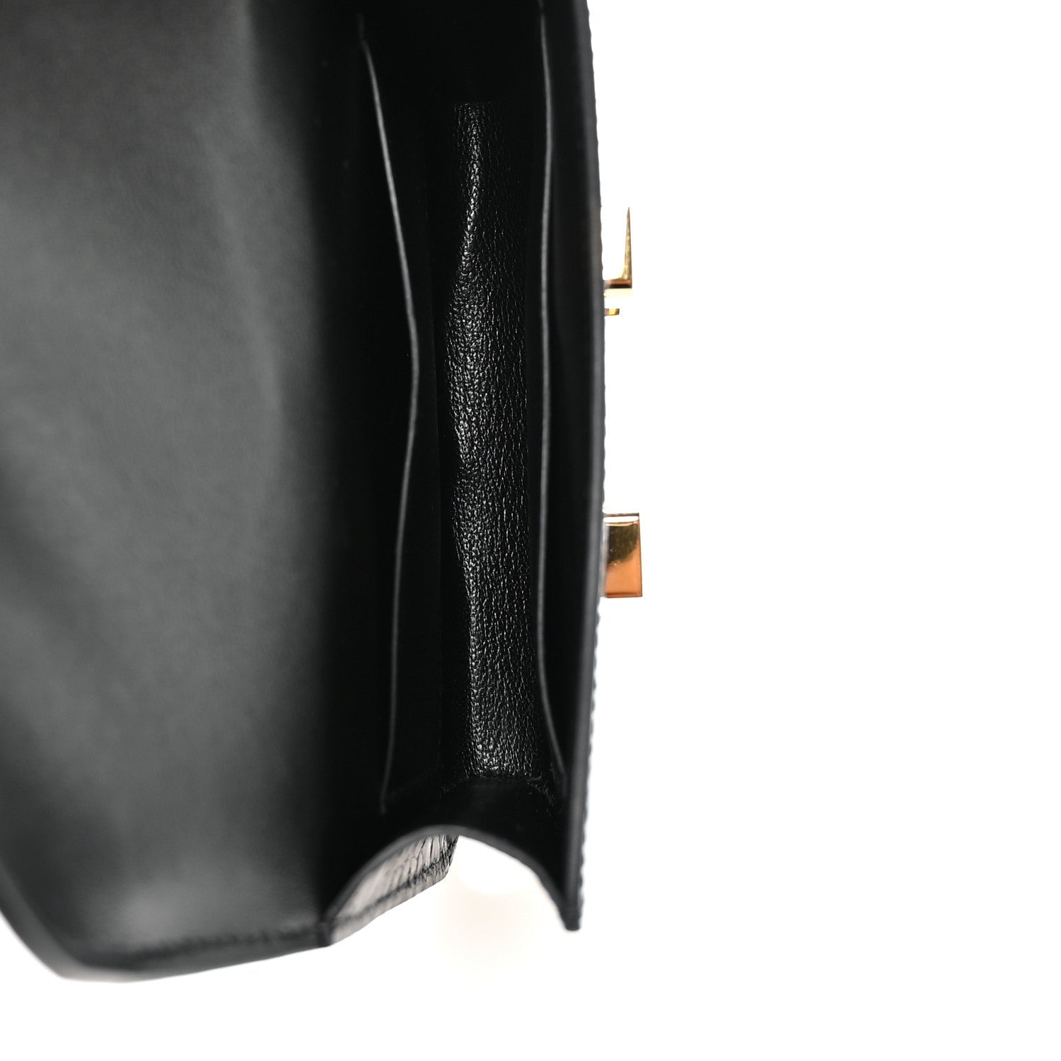 Shiny Alligator Constance Slim Wallet Black