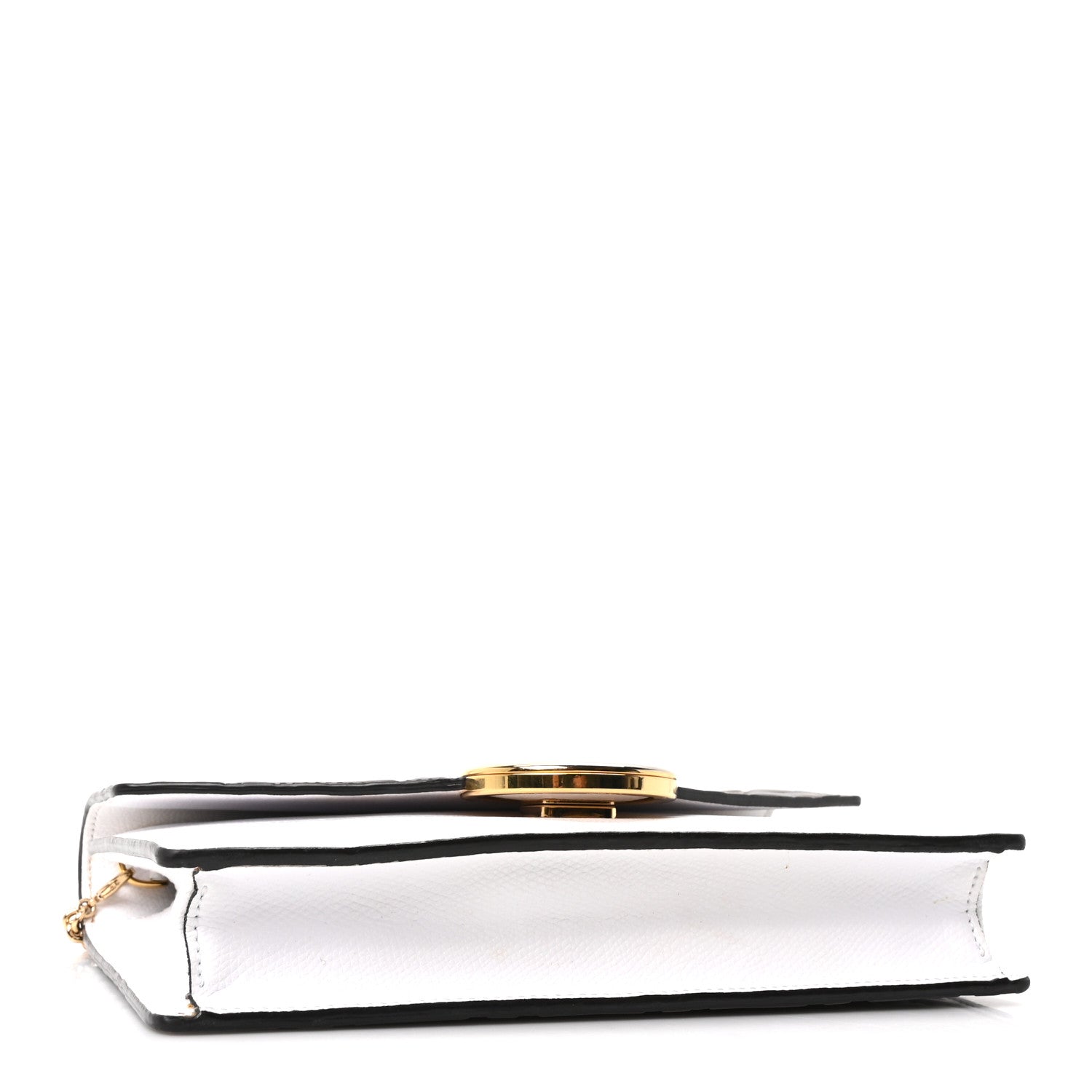 Vitello Cruise F is FNDI Bi-Color FF 1974 Embossed Medium Envelope Wallet On Chain Maya Black White