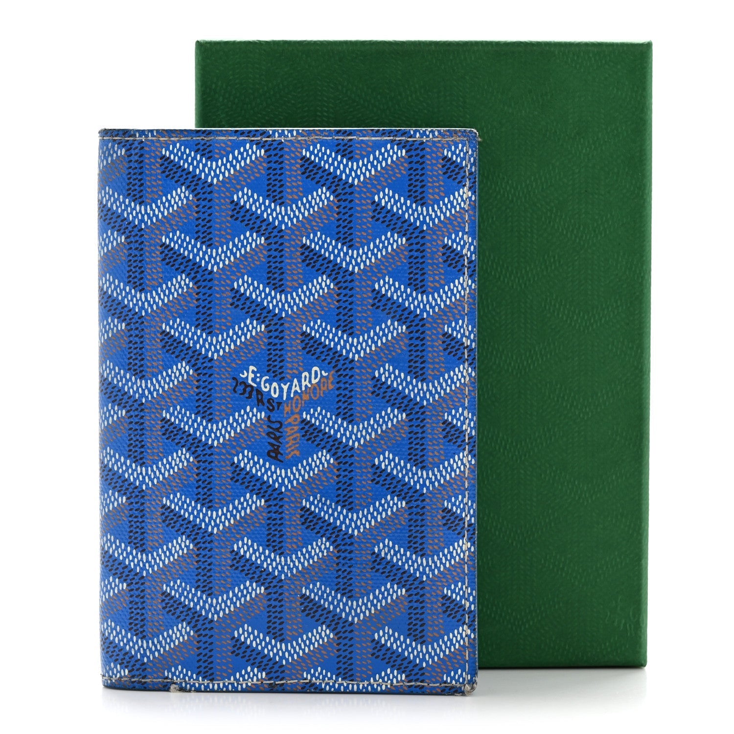 Goyardine Grenelle Passport Wallet Sky Blue