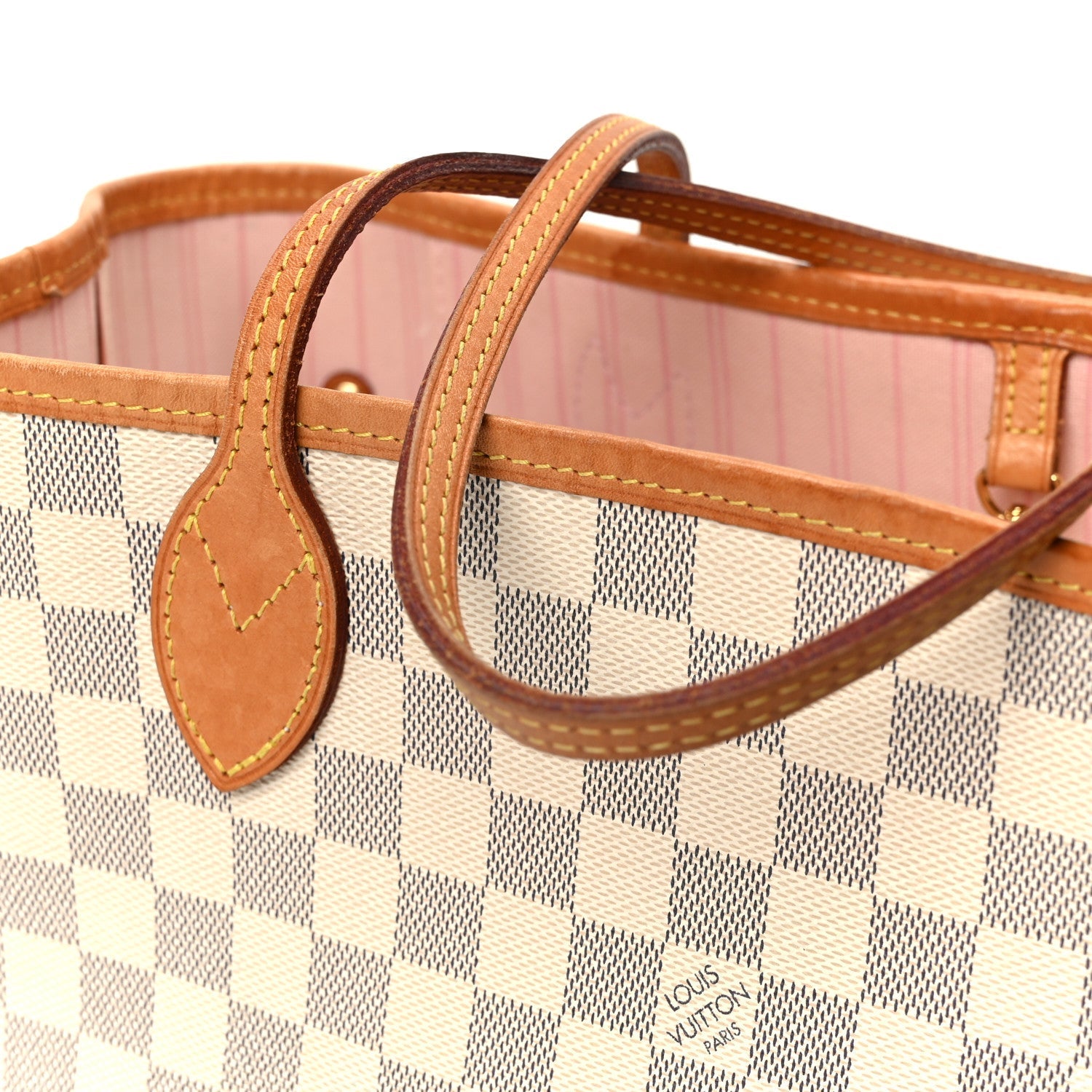 Damier Azur Neo Neverfull MM Rose Ballerine