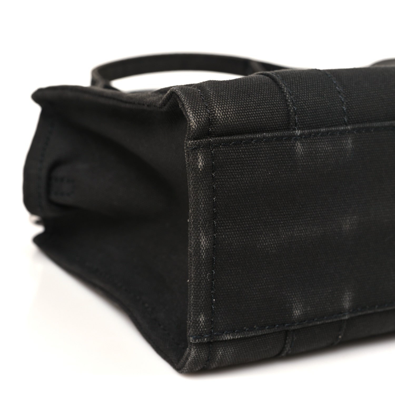 Cotton Canvas Small The Traveler Tote Bag Black