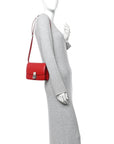 Box Calfskin Small Classic Box Flap Bag Red