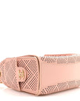 Perforated Calfskin Quilted Mini CHNL 25 Handbag Light Pink