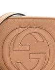 Pebbled Calfskin Small Soho Disco Bag Camelia
