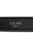 Calfskin Ava Logo Shoulder Bag Black