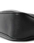 Pebbled Calfskin Small Soho Disco Bag Black