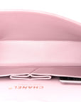 Caviar Quilted Medium Double Flap Light Pink
