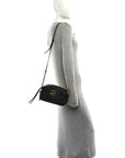 Calfskin Matelasse Small GG Marmont Chain Shoulder Bag Black