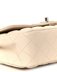 Caviar Quilted Mini Rectangular Flap Light Beige