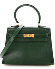 Lizard Mini Kelly Sellier 20 Vert Moyen