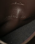 Used Calfskin Small Hourglass Top Handle Bag Brown