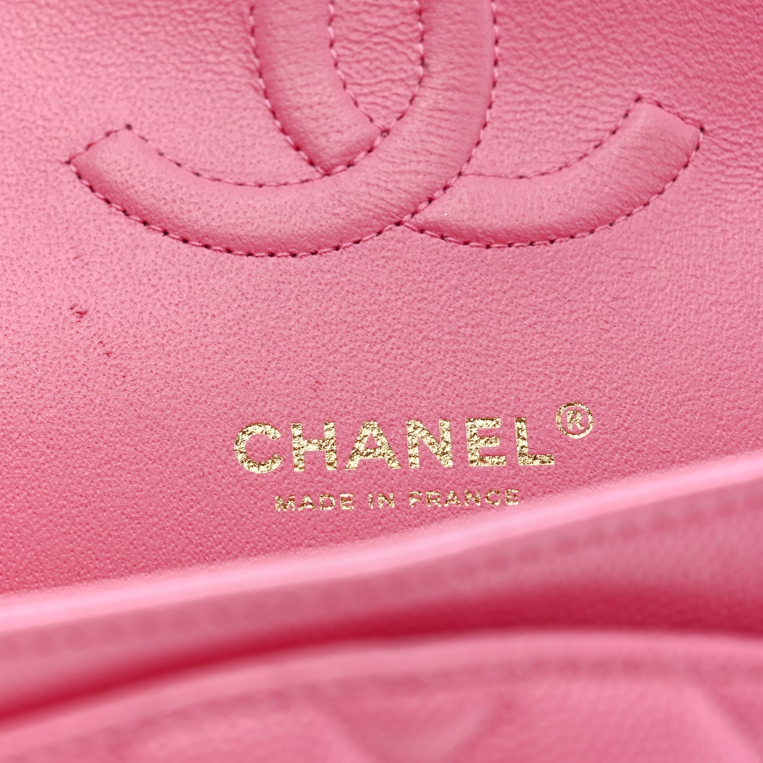 Caviar Quilted Medium Double Flap Pink