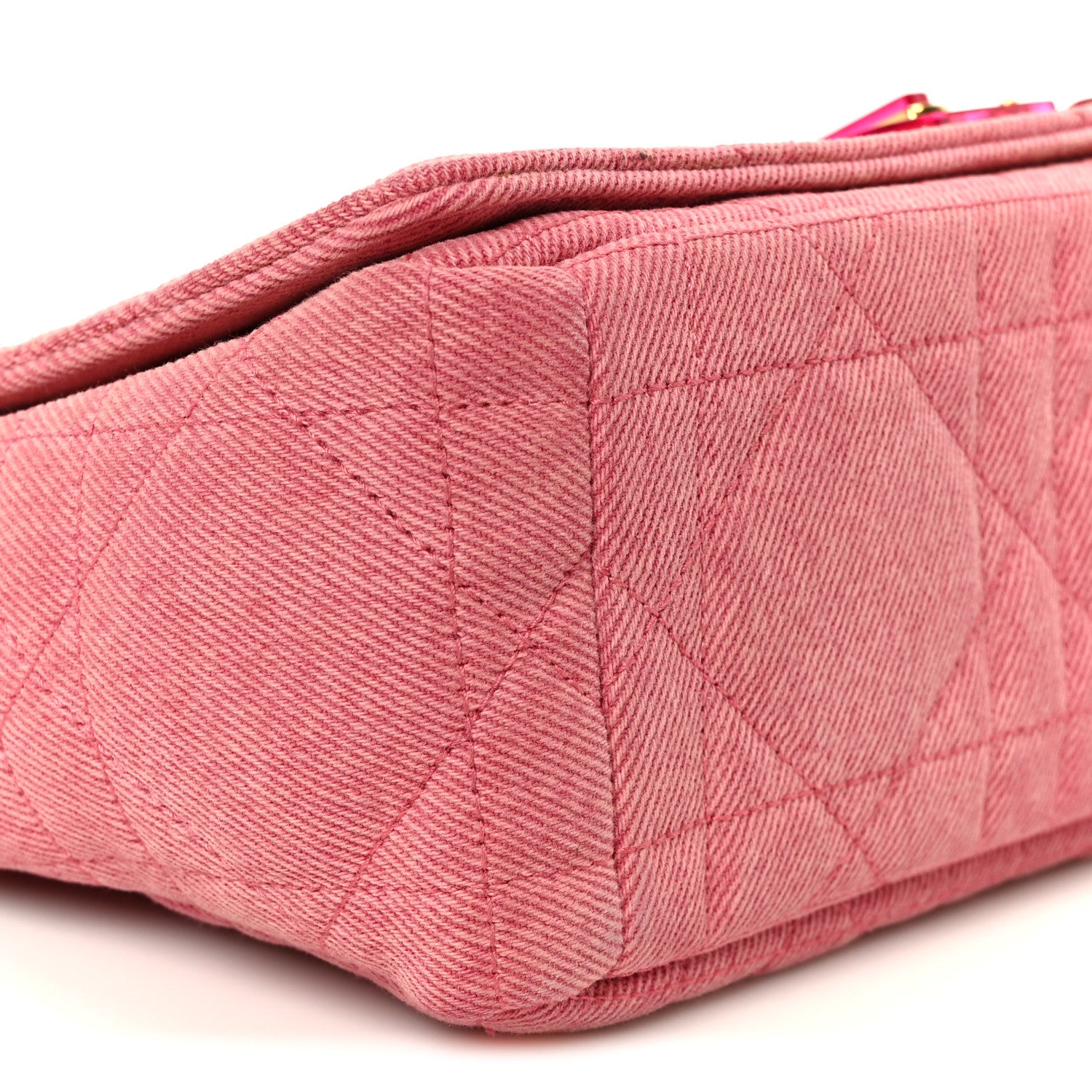 Denim Macrocannage Medium Caro Bag Fuchsia Multicolor