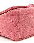 Denim Macrocannage Medium Caro Bag Fuchsia Multicolor