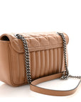 Calfskin Matelasse Aria Small GG Marmont Shoulder Bag Camelia