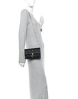 Lambskin Cannage Chain My D1OR Daily Chain Pouch Black