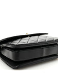 Lambskin Quilted Small Trendy CC Dual Handle Flap Bag Black