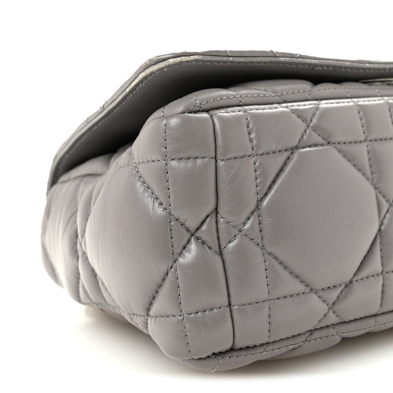 Calfskin Macrocannage Medium Caro Bag Iron Grey
