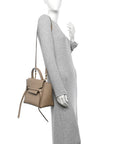 Grained Calfskin Micro Belt Bag Light Taupe