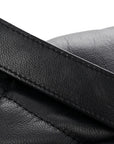 Goatskin Quilted Medium CHNL 19 Flap Navy Blue