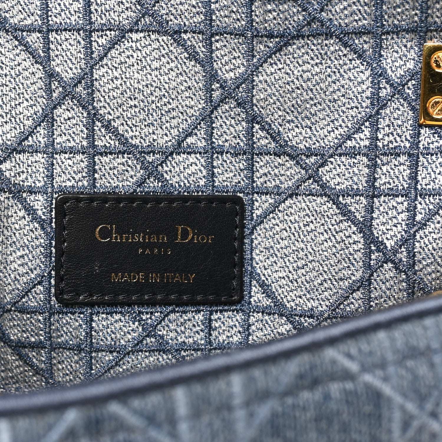 Denim Cannage Small Caro Bag Blue